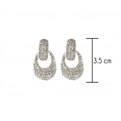 New style with white solitaires Earrings
