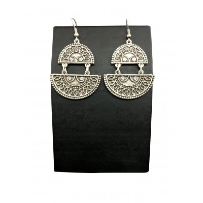 Bohemian style vintage semicircle shapes earrings