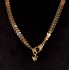 Golden color V-shaped pattern chain with tiny Tweet pendant Necklace.